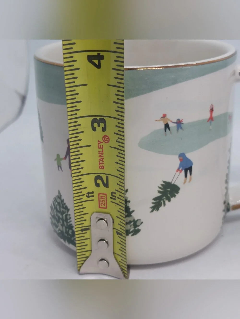 West Elm Mug Christmas Tree Winter Design Set Of 2 Coffee Cocoa Cup